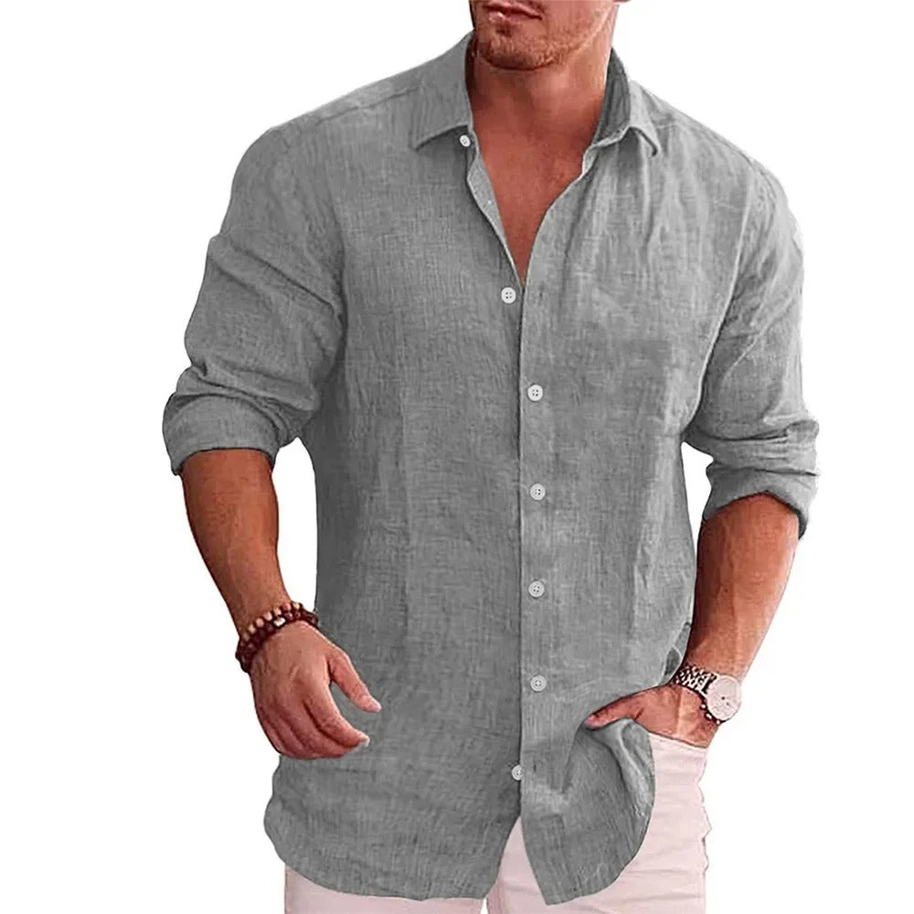 Casual linned polo til mænd