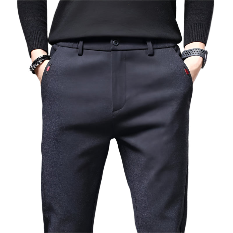 Slim fit bomuldsbukser til mænd