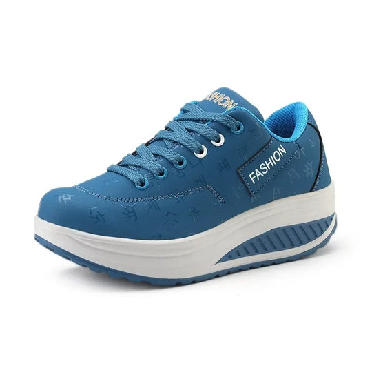 Platform Wedge Lace-Up Sneakers til kvinder