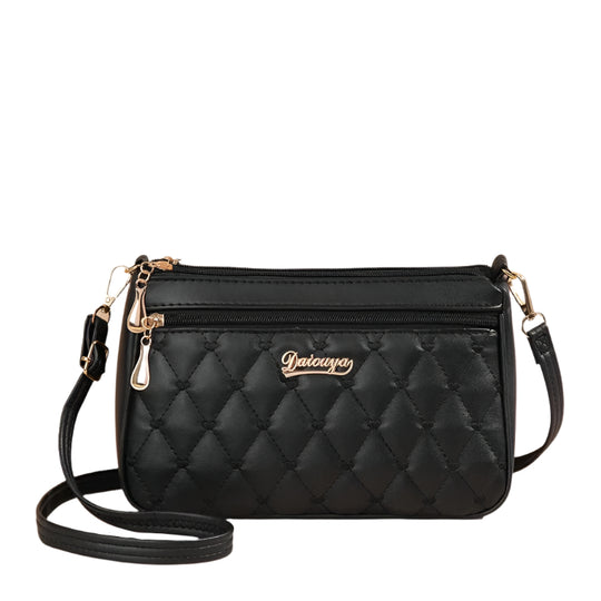 Broderet crossbody-taske i PU-læder til kvinder