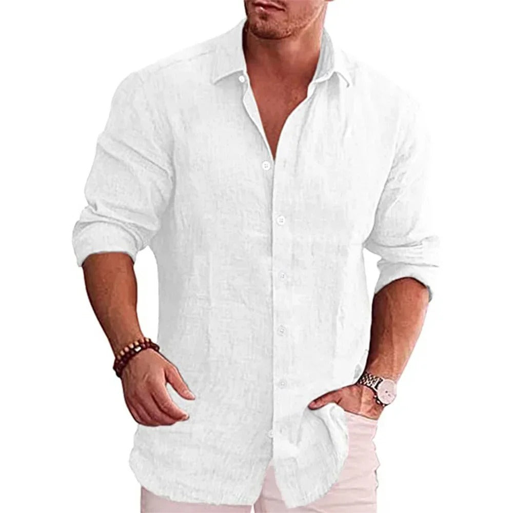 Casual linned polo til mænd