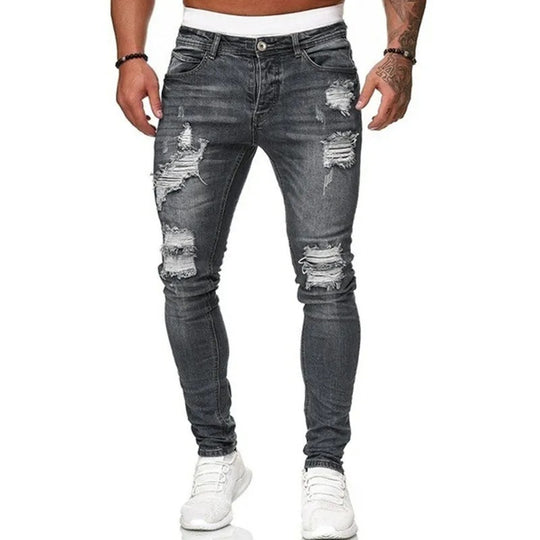 Ripped Skinny Denim Jeans til mænd