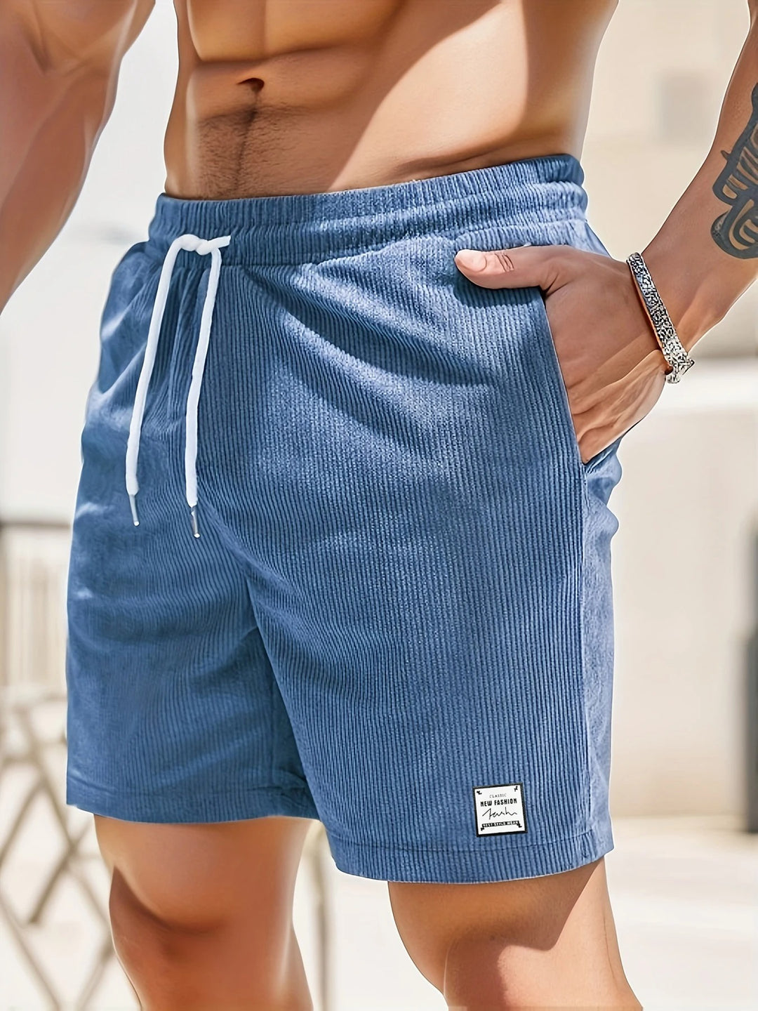 Flexible shorts med elastisk linning til mænd