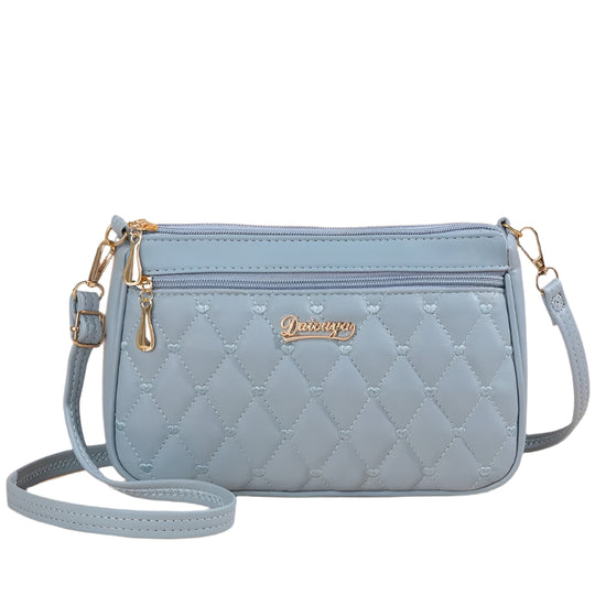 Broderet crossbody-taske i PU-læder til kvinder