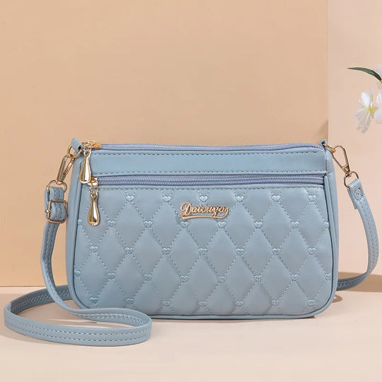 Broderet crossbody-taske i PU-læder til kvinder
