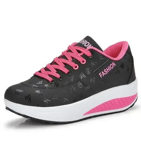 Platform Wedge Lace-Up Sneakers til kvinder