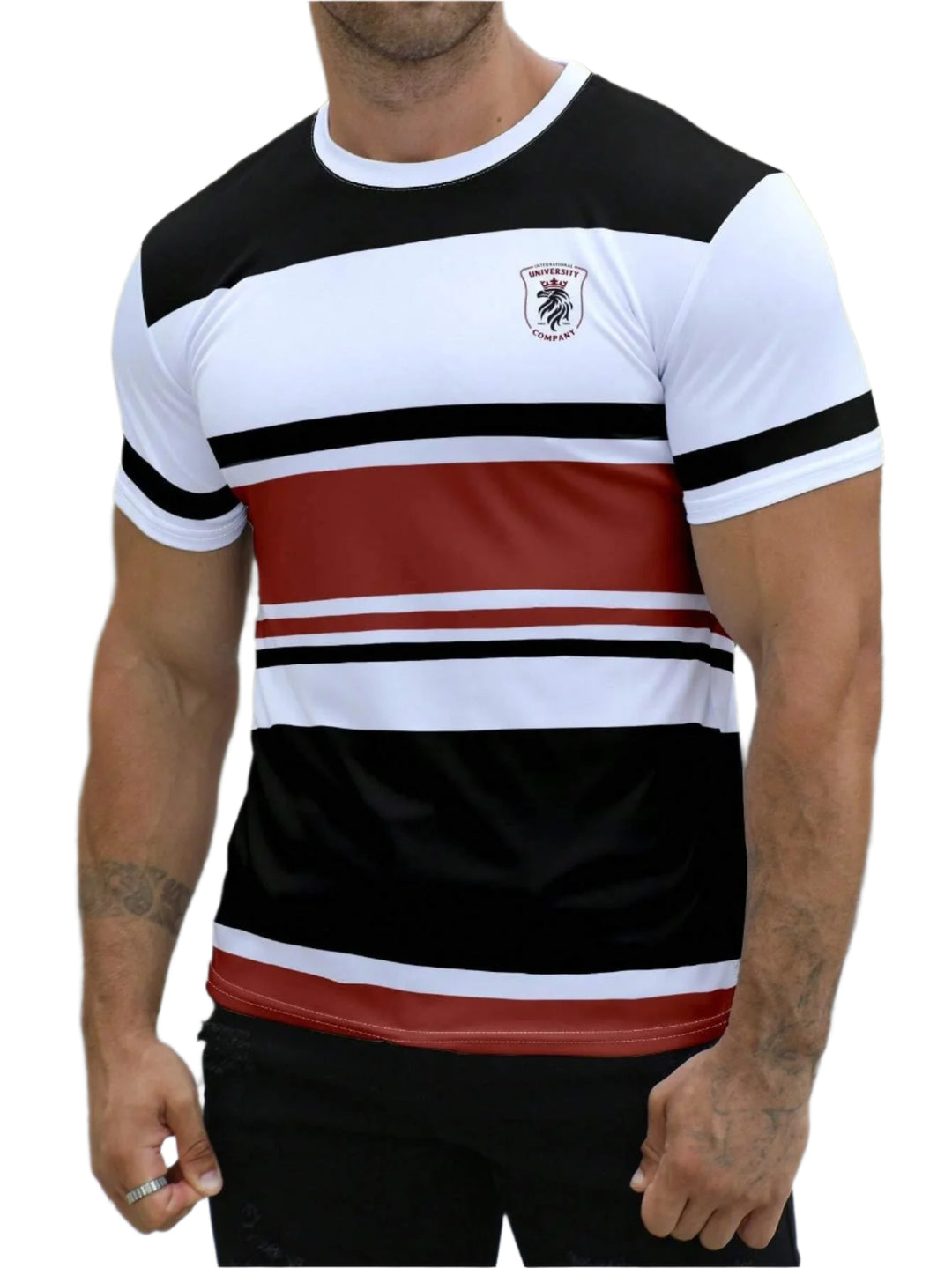 Stribet casual T-shirt til mænd