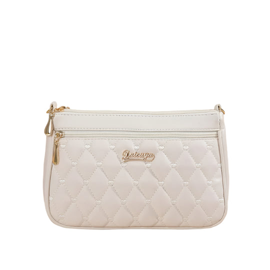 Broderet crossbody-taske i PU-læder til kvinder