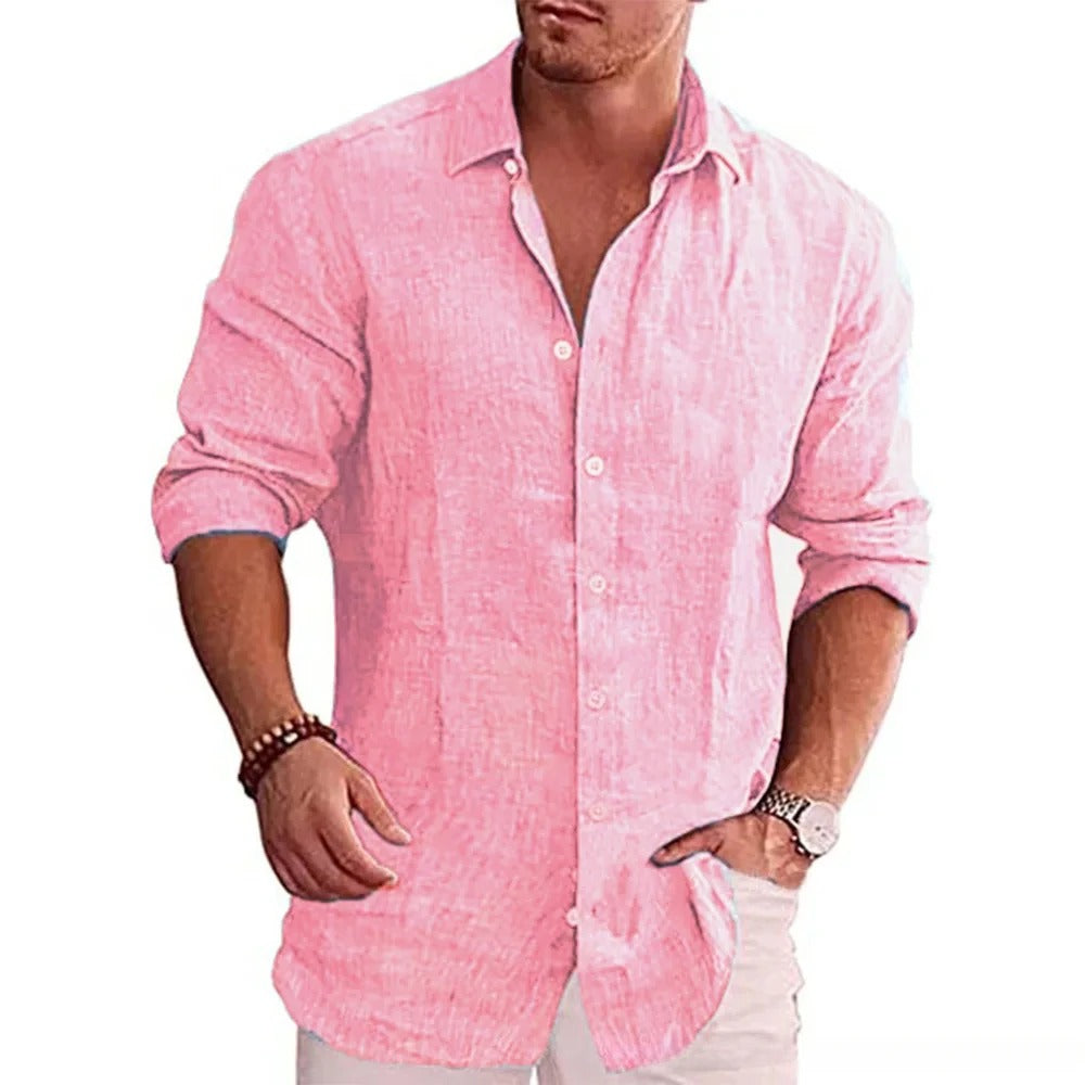 Casual linned polo til mænd