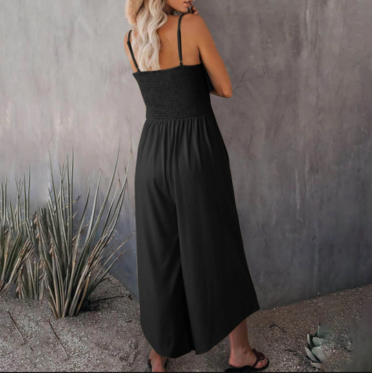 Vintage Spaghetti Strap Romper til kvinder